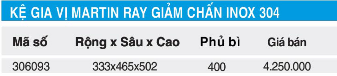 Bảng giá kệ gia vị Higold 306093