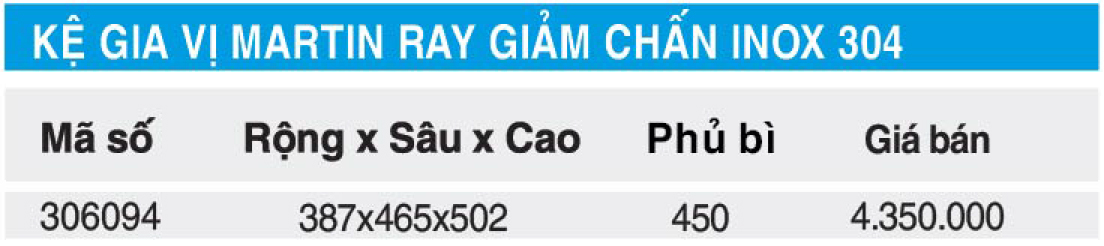 Bảng giá kệ gia vị Higold 306094