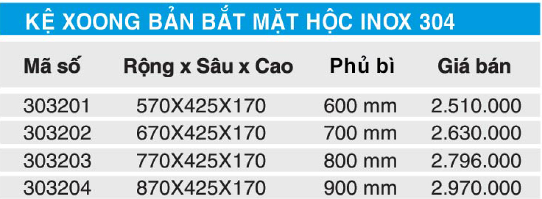 Bảng giá kệ xoong nồi Higold 303201