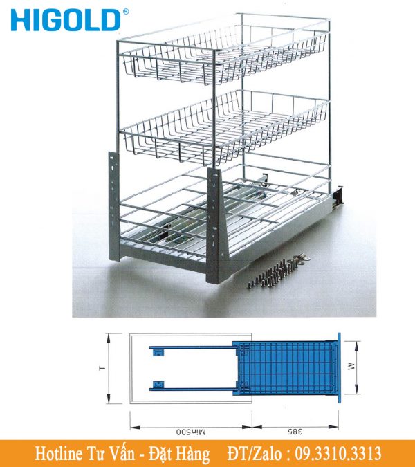 thong so ke 3 tang dung chai lo ray giam chan higold 305001