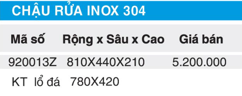 Chậu rửa inox 304 Higold 920013Z