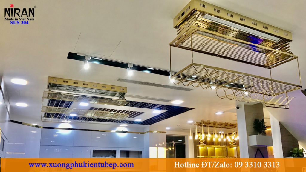phụ kiện tủ bếp thông minh inox 304 Niran tại biệt thự Thắng Lợi